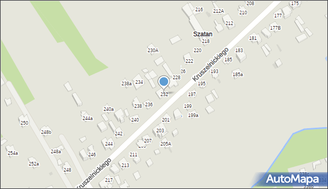 Kielce, Kruszelnickiego-Wilka Zbigniewa, ppor., 232, mapa Kielc