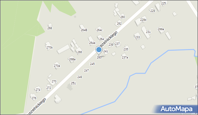 Kielce, Kruszelnickiego-Wilka Zbigniewa, ppor., 243, mapa Kielc