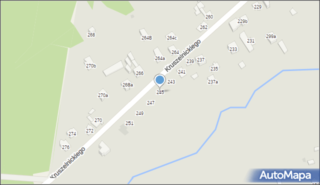 Kielce, Kruszelnickiego-Wilka Zbigniewa, ppor., 245, mapa Kielc