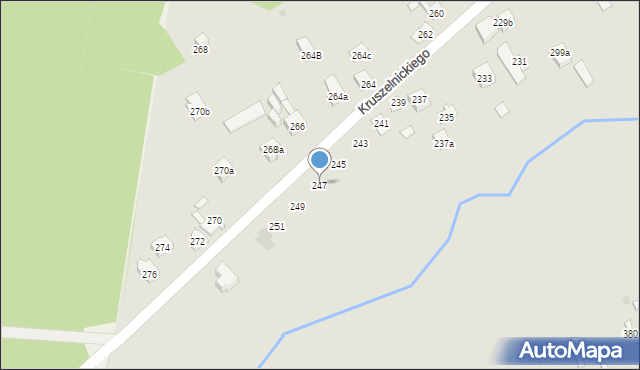 Kielce, Kruszelnickiego-Wilka Zbigniewa, ppor., 247, mapa Kielc