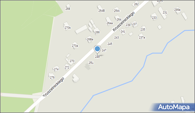 Kielce, Kruszelnickiego-Wilka Zbigniewa, ppor., 249, mapa Kielc