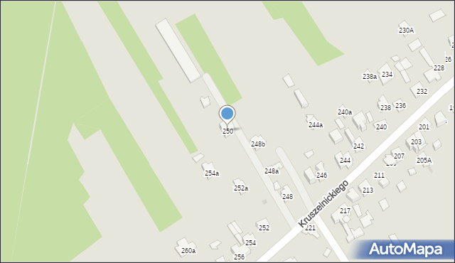 Kielce, Kruszelnickiego-Wilka Zbigniewa, ppor., 250, mapa Kielc