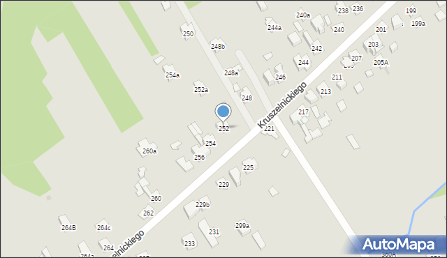 Kielce, Kruszelnickiego-Wilka Zbigniewa, ppor., 252, mapa Kielc