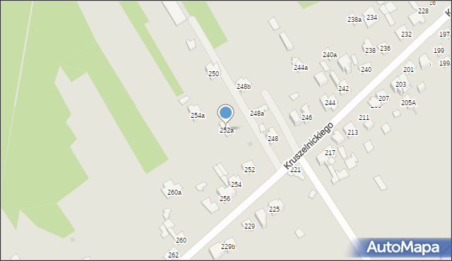 Kielce, Kruszelnickiego-Wilka Zbigniewa, ppor., 252a, mapa Kielc