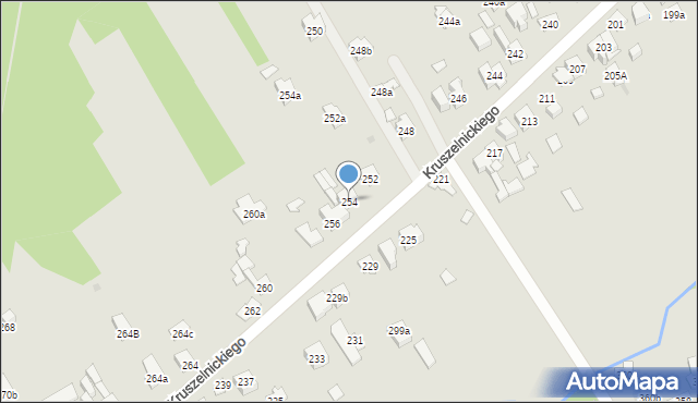 Kielce, Kruszelnickiego-Wilka Zbigniewa, ppor., 254, mapa Kielc