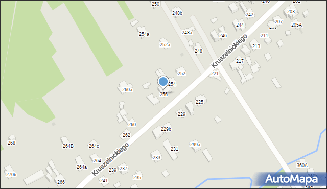 Kielce, Kruszelnickiego-Wilka Zbigniewa, ppor., 256, mapa Kielc