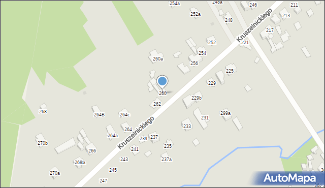 Kielce, Kruszelnickiego-Wilka Zbigniewa, ppor., 260, mapa Kielc