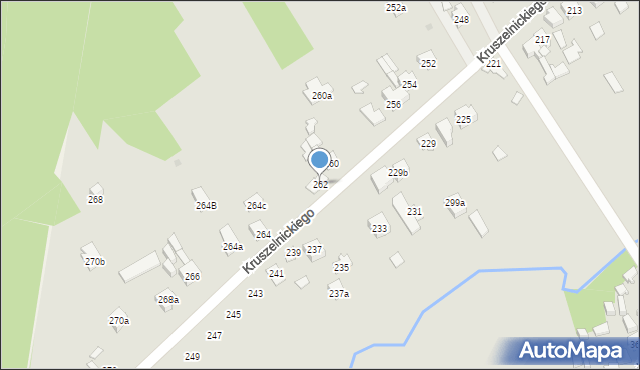 Kielce, Kruszelnickiego-Wilka Zbigniewa, ppor., 262, mapa Kielc