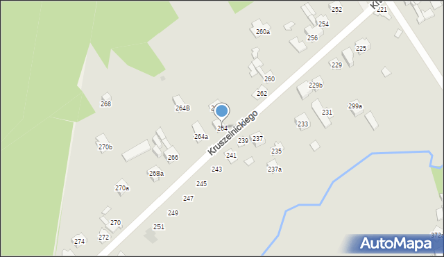 Kielce, Kruszelnickiego-Wilka Zbigniewa, ppor., 264, mapa Kielc