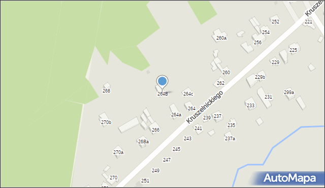 Kielce, Kruszelnickiego-Wilka Zbigniewa, ppor., 264B, mapa Kielc