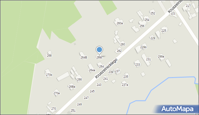 Kielce, Kruszelnickiego-Wilka Zbigniewa, ppor., 264c, mapa Kielc