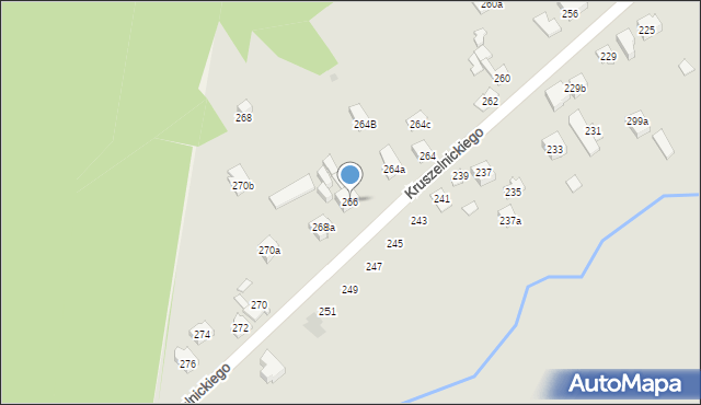 Kielce, Kruszelnickiego-Wilka Zbigniewa, ppor., 266, mapa Kielc