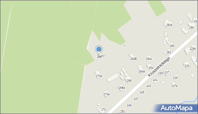 Kielce, Kruszelnickiego-Wilka Zbigniewa, ppor., 268, mapa Kielc