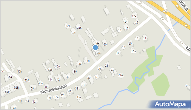 Kielce, Kruszelnickiego-Wilka Zbigniewa, ppor., 26a, mapa Kielc