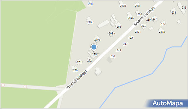 Kielce, Kruszelnickiego-Wilka Zbigniewa, ppor., 270, mapa Kielc