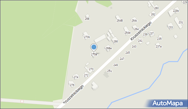 Kielce, Kruszelnickiego-Wilka Zbigniewa, ppor., 270a, mapa Kielc