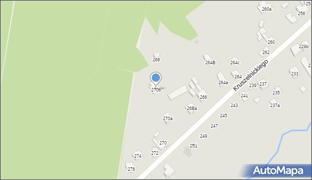 Kielce, Kruszelnickiego-Wilka Zbigniewa, ppor., 270b, mapa Kielc