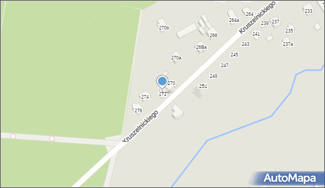 Kielce, Kruszelnickiego-Wilka Zbigniewa, ppor., 272, mapa Kielc