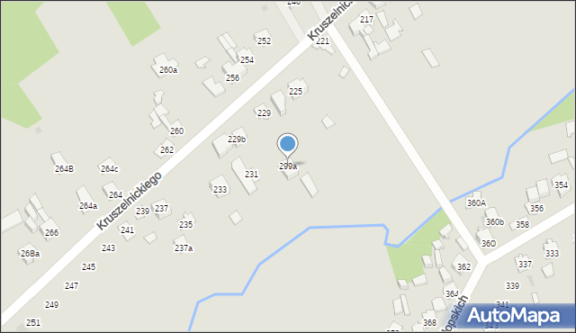 Kielce, Kruszelnickiego-Wilka Zbigniewa, ppor., 299a, mapa Kielc