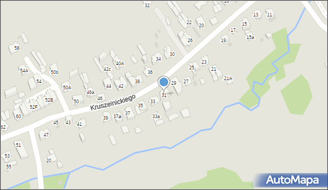 Kielce, Kruszelnickiego-Wilka Zbigniewa, ppor., 31, mapa Kielc