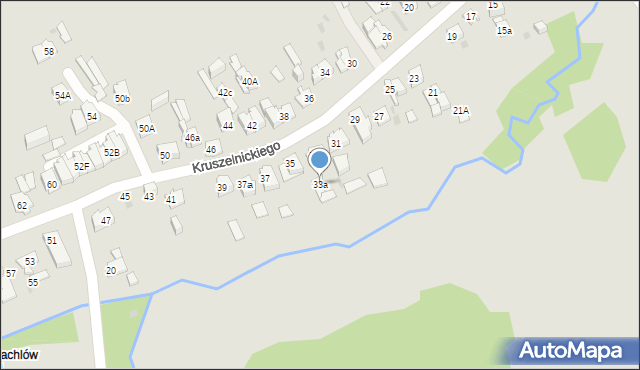 Kielce, Kruszelnickiego-Wilka Zbigniewa, ppor., 33a, mapa Kielc