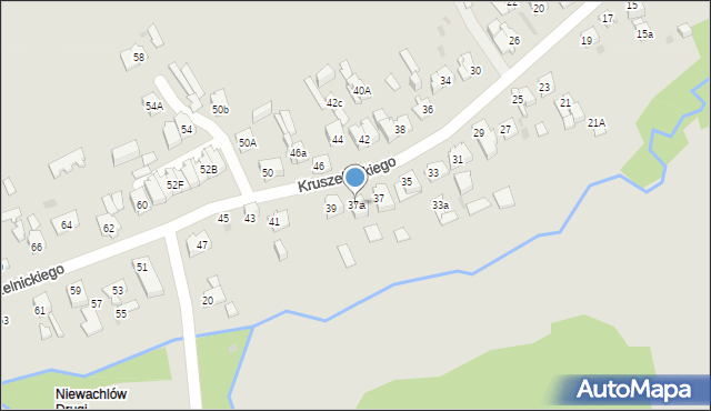 Kielce, Kruszelnickiego-Wilka Zbigniewa, ppor., 37a, mapa Kielc