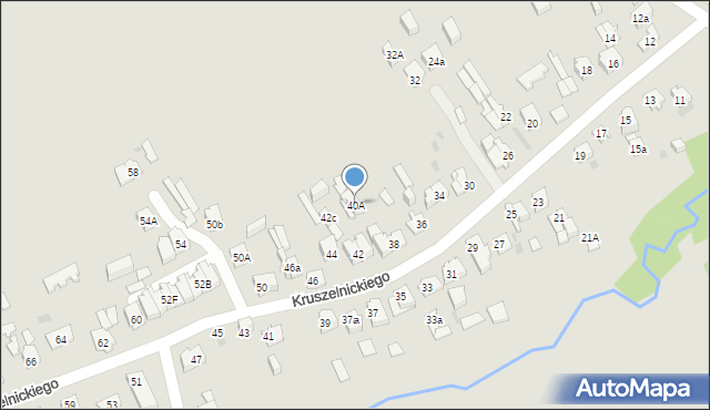Kielce, Kruszelnickiego-Wilka Zbigniewa, ppor., 40A, mapa Kielc