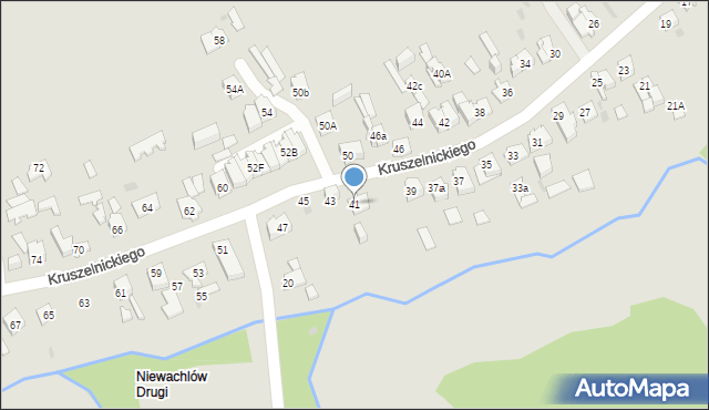 Kielce, Kruszelnickiego-Wilka Zbigniewa, ppor., 41, mapa Kielc