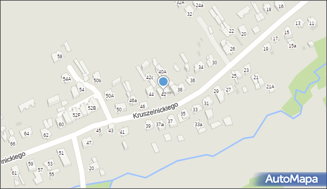 Kielce, Kruszelnickiego-Wilka Zbigniewa, ppor., 42, mapa Kielc