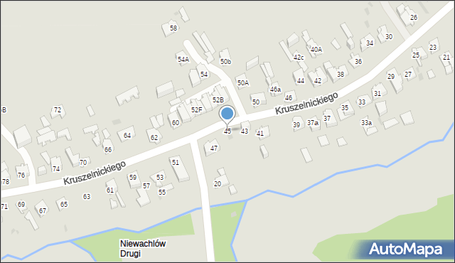 Kielce, Kruszelnickiego-Wilka Zbigniewa, ppor., 45, mapa Kielc