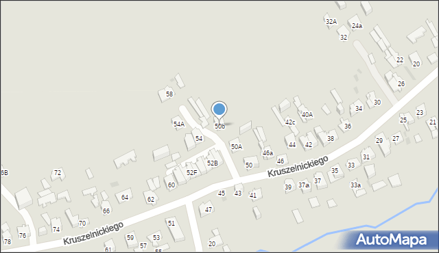 Kielce, Kruszelnickiego-Wilka Zbigniewa, ppor., 50b, mapa Kielc