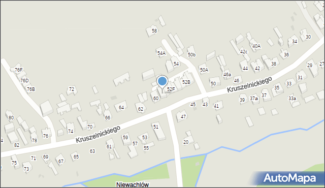 Kielce, Kruszelnickiego-Wilka Zbigniewa, ppor., 52H, mapa Kielc