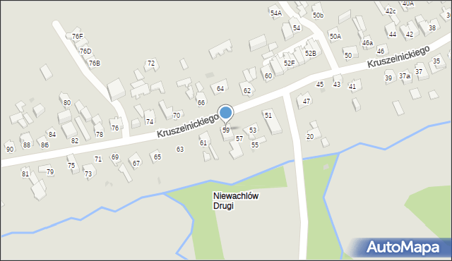 Kielce, Kruszelnickiego-Wilka Zbigniewa, ppor., 59, mapa Kielc