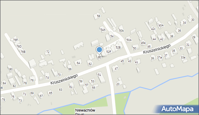 Kielce, Kruszelnickiego-Wilka Zbigniewa, ppor., 60, mapa Kielc