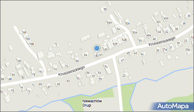 Kielce, Kruszelnickiego-Wilka Zbigniewa, ppor., 62, mapa Kielc