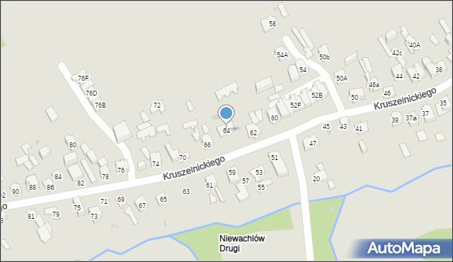 Kielce, Kruszelnickiego-Wilka Zbigniewa, ppor., 64, mapa Kielc