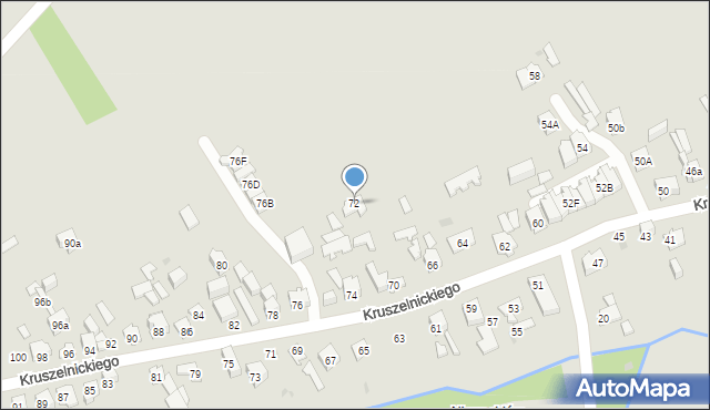 Kielce, Kruszelnickiego-Wilka Zbigniewa, ppor., 72, mapa Kielc