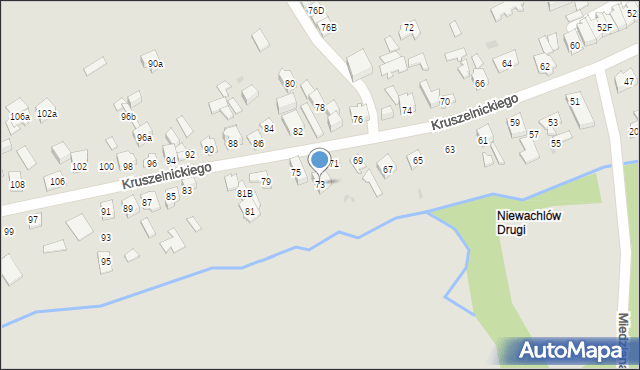 Kielce, Kruszelnickiego-Wilka Zbigniewa, ppor., 73, mapa Kielc