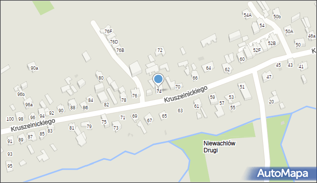 Kielce, Kruszelnickiego-Wilka Zbigniewa, ppor., 74, mapa Kielc