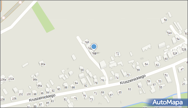 Kielce, Kruszelnickiego-Wilka Zbigniewa, ppor., 76B, mapa Kielc