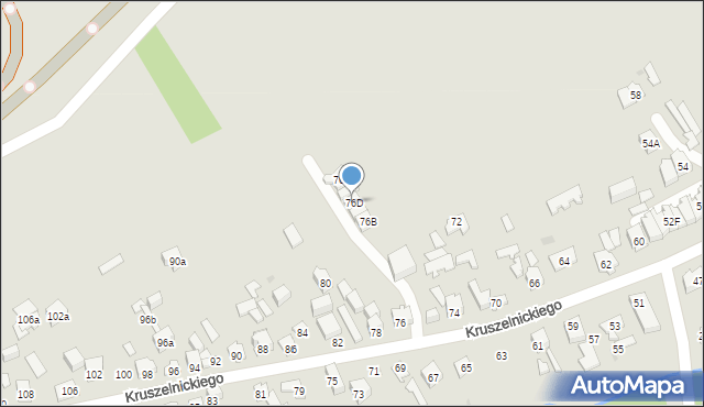 Kielce, Kruszelnickiego-Wilka Zbigniewa, ppor., 76D, mapa Kielc