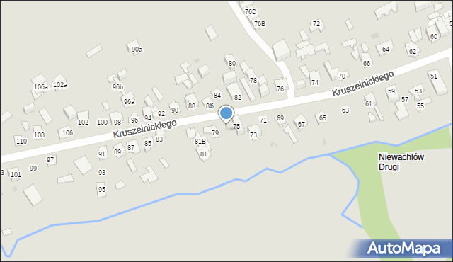 Kielce, Kruszelnickiego-Wilka Zbigniewa, ppor., 77, mapa Kielc