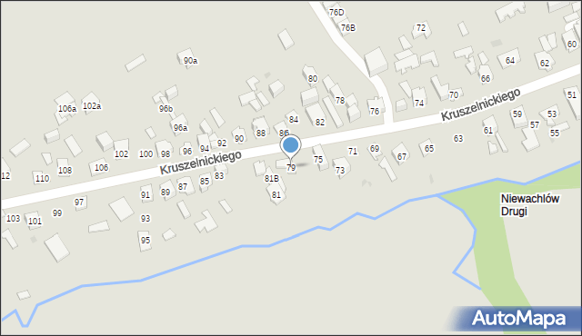 Kielce, Kruszelnickiego-Wilka Zbigniewa, ppor., 79, mapa Kielc