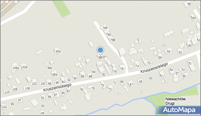 Kielce, Kruszelnickiego-Wilka Zbigniewa, ppor., 80, mapa Kielc