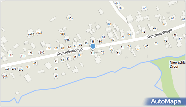 Kielce, Kruszelnickiego-Wilka Zbigniewa, ppor., 81a, mapa Kielc