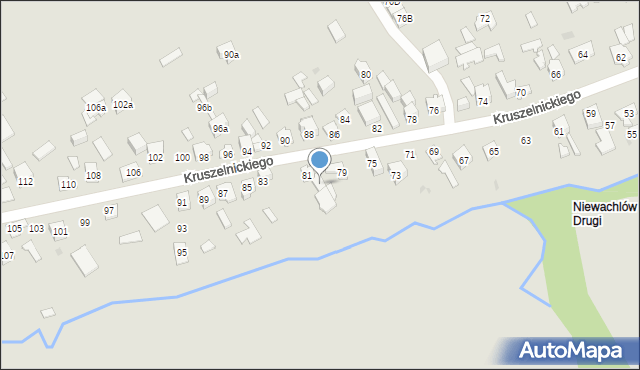 Kielce, Kruszelnickiego-Wilka Zbigniewa, ppor., 81B, mapa Kielc