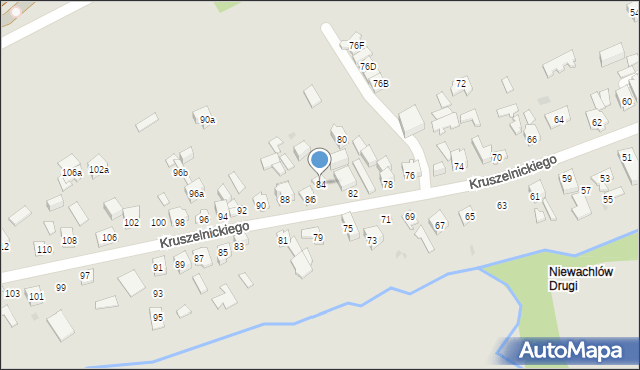 Kielce, Kruszelnickiego-Wilka Zbigniewa, ppor., 84, mapa Kielc