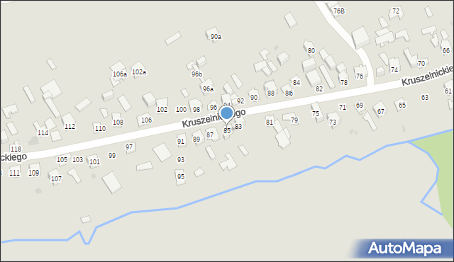 Kielce, Kruszelnickiego-Wilka Zbigniewa, ppor., 85, mapa Kielc