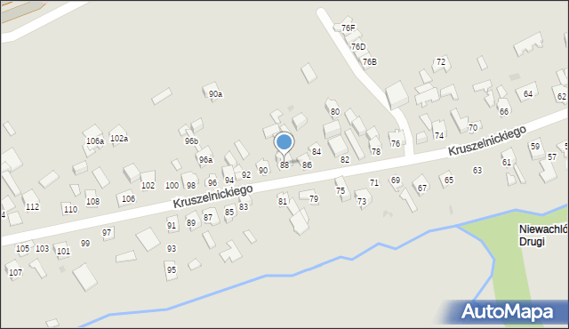 Kielce, Kruszelnickiego-Wilka Zbigniewa, ppor., 88, mapa Kielc