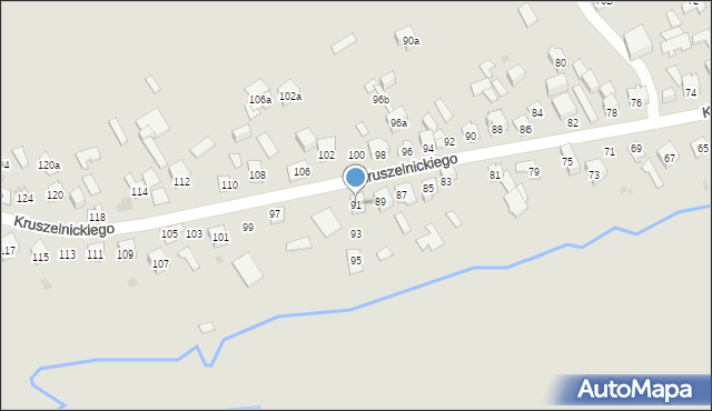 Kielce, Kruszelnickiego-Wilka Zbigniewa, ppor., 91, mapa Kielc